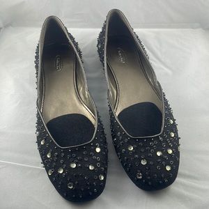 Talbots MAGNIF6 Embellished Flats Black Multi Size 8.5M - Gently Loved